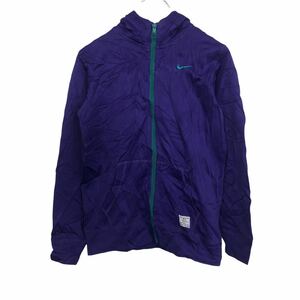 NIKE ジップアップ パーカー キッズ XL パープル グリーン フーディ ナイキ スポーツ ロゴ 古着卸 アメリカ仕入 t2110-3783