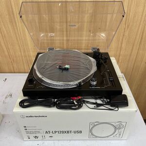 【V-3】 Audio-Technica AT-LP120XBT-USB ターンテーブル レコードプレーヤー オーディオテクニカ 音出し確認済み 再生動作OK 2574-156