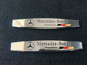 メルセデス・ベンツ BENZ カーステッカー プレート 金属製 車用デカール エンブレム フェンダーバッジ シール 傷を隠す 2枚セット　04番