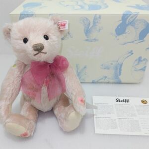 D(0930s11)シュタイフ steiff サマーフェスティバル2011　EAN673290 ピンク 花 テディベア ぬいぐるみ 箱あり 保管品