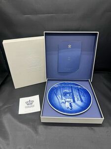 S☆未使用☆ ROYAL COPENHAGEN ロイヤルコペンハーゲン イヤープレート 2023 ブルー 食器 絵皿 箱付