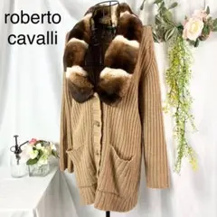 【美品】 roberto cavalli カシミヤ100% ロングカーディガン