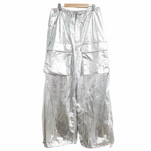 エムエムシックス メゾンマルジェラ 美品 Tyvek Trousers タイベックトラウザーズ イージーカーゴパンツ シルバーカラー 46