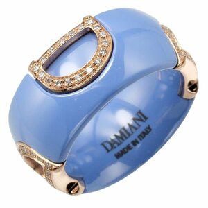 ダミアーニ Damiani Dアイコン リング 指輪 9.5号 K18 PG ピンクゴールド セラミック ダイヤモンド 約8.3g【I112223133】中古