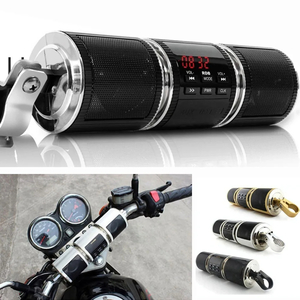 オートバイ 用 mp3 音楽プレーヤー バイク Bluetooth スピーカー FMラジオ 調節可能 防水 ブラケット オーディオプレーヤー ブラック