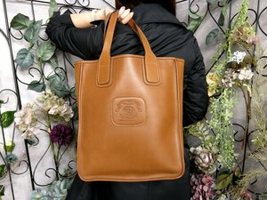 ●超美品●GHURKA グルカ●メンズ●No.20 THE TALLSHOPPER●カーフ レザー 本革●トート バッグ●キャメル●A4 収納 書類 かばん●Js51711