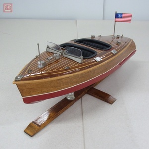 クリスクラフト Barrel Back 1940 全長約45cm ボート 船 木製 模型 Chris Craft 現状品【40