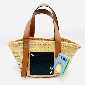 ロエベ LOEWE スモール バケット スタジオジブリ コラボ ハンドバッグ レザー かごバッグ タグ付き 保存袋 付き 6-8-230