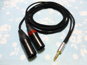 4.4mm5極 (オス) KANN ALPHA iFi Audio ZEN DAC 等 → XLR コネクタ 3ピン×2 据え置き機へ BELDEN 1804a 八芯 130cm ライン入力 ケーブル 