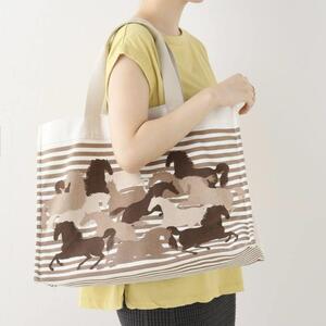 VINTAGE HERMES Chevaux en Camoflage tote　エルメス　キャンパストート　馬