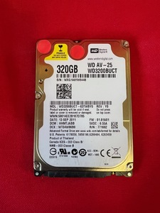 動作確認済み　Western Digital WD AV-25 WD3200BUCT-63TWBY0 2.5インチ 9.5mm SATA300 320GB