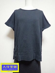 無印良品 レディース コットン クルーネック 半袖 Tシャツ ブラック XS-S 中古B 【送料無料】 A-7902