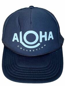 ●●OTTO オットー ALOHA COLLECTION アロハ コレクション ハワイアン トラッカーキャップ 黒x白ロゴ●●