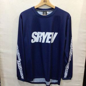 SRYEV (スライヴ) 長袖 プラクティスシャツ (M) Navy | soccer futsal サッカー フットサル ネイビードライ ロングスリーブ