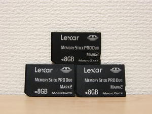 Lexar　メモリースティック PRO Duo 8GB 3枚セット　初期化済み　送料84円