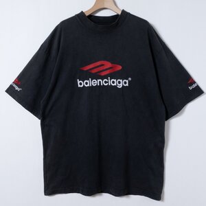 balenciaga バレンシアガ 3B Sports ICON Tシャツ ミディアムフィット スポーツ アイコン 半袖 杢ブラック ユニセックス クルーネック M