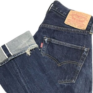 【バレンシア製】90s LEVIS リーバイス 501XX ヴィンテージレプリカジーンズ W29 色落ち デニムパンツ USA製 LVC 1955年 赤耳 復刻 廃盤