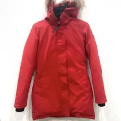 美品 CANADA GOOSE ヴィクトリアパーカー 3037L レッド S