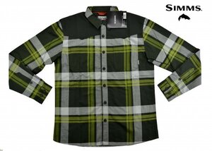 送料無料3★Simms★シムス Ford Flannel 長袖シャツ size:S カーボンキプロスプレイド