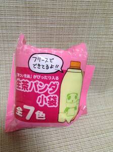 生茶パンダ小袋 桜色 「あつい生茶」がぴったり入る フリースでできてるよ!! ペットボトルカバー,ペットボトルホルダー 【KIRIN/キリン】