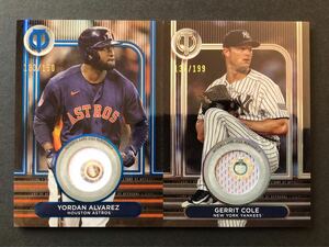 【Garrit Cole / Yordan Alvarez】 2024 Topps Tribute Relic Card 2枚組！