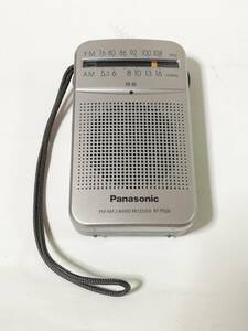 【美品】パナソニック Panasonic FM-AM 2 BAND RECEIVER ラジオ ポケットサイズ シルバー 動作確認済み 