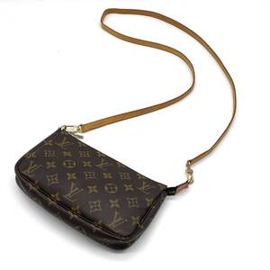 1円 良品 LOUIS VUITTON ルイヴィトン モノグラム ポシェットアクセソワール アクセサリーポーチ ショルダーバッグ M51980 AR0021