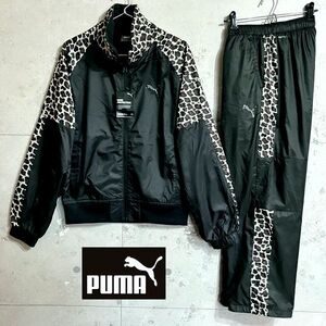 新品19250円★XXL★PUMA ヒョウ柄 レオパード 裏起毛ウィンドブレーカー 上下 ヒップホップ系