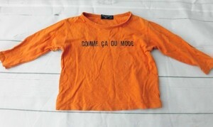 ei-1057　COMME　CA DU　MODE　子供服　サイズ80　オレンジ　黒のパンツコムサ長袖Tシャツ