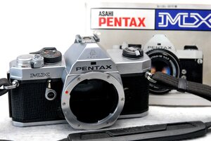 PENTAX ペンタックス 人気の高級一眼レフカメラ MX（銀）ボディ +（取説付） 希少な作動品（腐食無し）