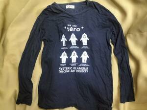 HYSTERIC GLAMOUR ヒステリック グラマー ロンT ブラック Fサイズ 80s ヴィンテージ WE ARE tero tro テロ 長袖 Tシャツ 男女兼用 日本製