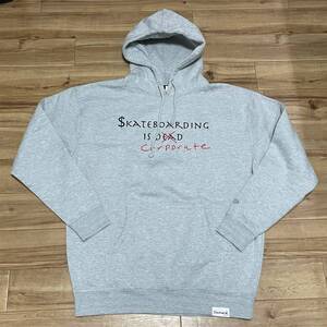 【L】 Diamond Supply Co. ダイヤモンドサプライ Skate Crime プルオーバー パーカー グレー USA正規品 ピスタグ付 ストリート (P4)