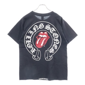 CHROME HEARTS クロムハーツ × ROLLING STONES SS PKT TEE BLACK ローリングストーンズ 半袖Tシャツ カットソー ブラック