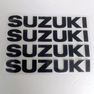 SUZUKI 　スズキ　ステッカー　文字のみのタイプ　 ４個組(黒文字）　１枚