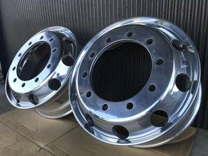 【特価品Y9017】トラック用外しアルミ ALCOA ISO 22.5x8.25 10H 165 ARCONIC（デュラブライト）　2本セット（※フロント2本）