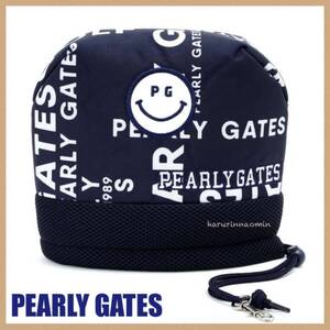 新品/未使用★正規★PEARLY GATES/パーリーゲイツ★PGニコ/ロゴ★アイアンカバー/ヘッドカバー★白/紺★メンズ/レディース★完売/ラスト