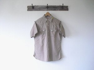 S/S WESTERN SHIRTS（ダブルワークス）ウエアハウス　刺し子　＠38　半袖　ウエスタン　コットン100%　希少　絶版品　デッドストック　新品