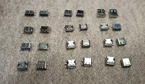 Type C USBコネクタ部部品 12種 各２個 合計24個 