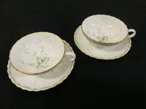 ■得々■Noritake/ノリタケ/小花のワルツ/ティーカップ＆ソーサー/ペア/食-54