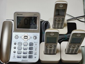 パイオニア デジタルコードレス留守番電話 TF-SA70T （本体・TF-LU164/ 子機・TF-EK71-N 3台付き）【訳あり】