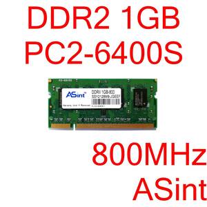 DDR2 SO-DIMM PC2-6400S 1GB 1枚 計1GB ノートパソコン用メモリ ASint SSY2128M8-JGEEF [D2S#142]