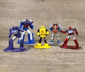 2021 Jada Transformers Nano Metalfigs Lot/5 Diecast Metal Action Fig Hasbro 23A 海外 即決