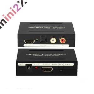 HDMI コンバーター 音声 分配器 音声分離 4K@30Hz HDMI 音声分離器 光デジタル オーディオ アナログ サウンド分離器 SPDIF + RCA白赤