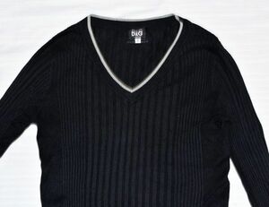★D＆G★お洒落な黒のVネックセーター・ニット　S