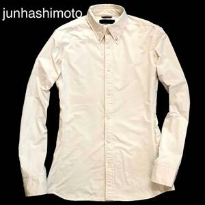 定価2.5万 junhashimoto SUPER STRECH JERSEY SHORT B.D. SHIRTS 2 ジュンハシモト ストレッチジャージボタンダウンシャツ akm wjk 1piu