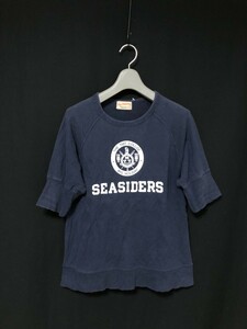 ◆TMT BIG HOLIDAY 半袖スウェット　スエットTシャツ M　五分袖　ネイビー　日本製　SEASIDERS　キムタク