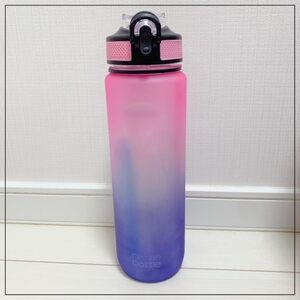 水筒 ピンク 1000mL ストロー 耐熱 耐冷 スポーツ アウトドア K111