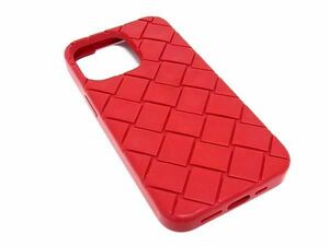 ■美品■ BOTTEGA VENETA ボッテガヴェネタ ラバー iPhone13 Pro対応 アイフォンケース スマホケース レッド系 BE7767