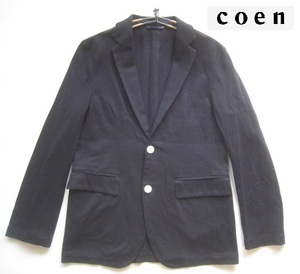 美品!!コーエン Coen*ニット織りストレッチポリコットンジャケット・紺ブレザー S ネイビー UNITED ARROWS