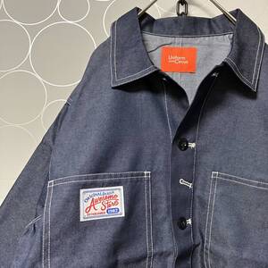 【送料無料】レア 新品 オーサムストア スタッフシャツ beams 制服 長袖シャツ デニム AWESOME STORE デニムシャツ スタッフウエア クルー